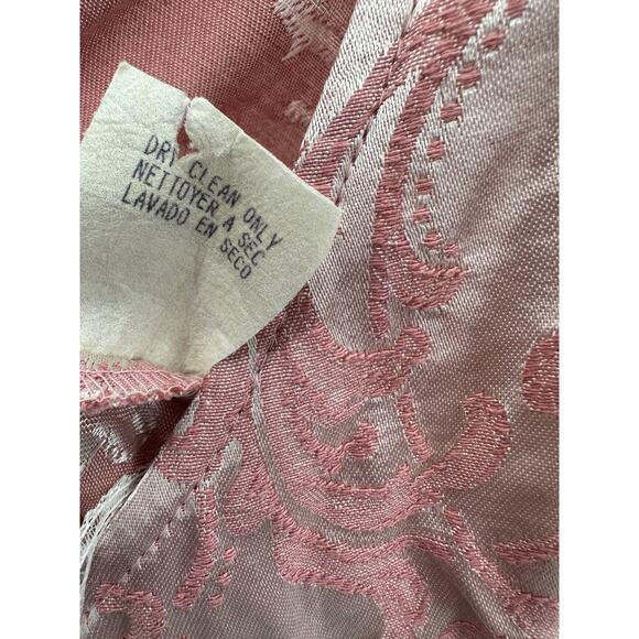Roberta Vintage Pink Floral Paisley Velour V-Neck Maxi Dress Women's Size 0-2 - Picture 8 of 14